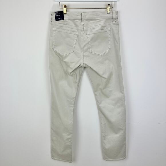 J.Crew Slim Fit Garment Dyed Five Pocket Pant Stone Beige Straight W29 L30 NWT - Picture 10 of 14